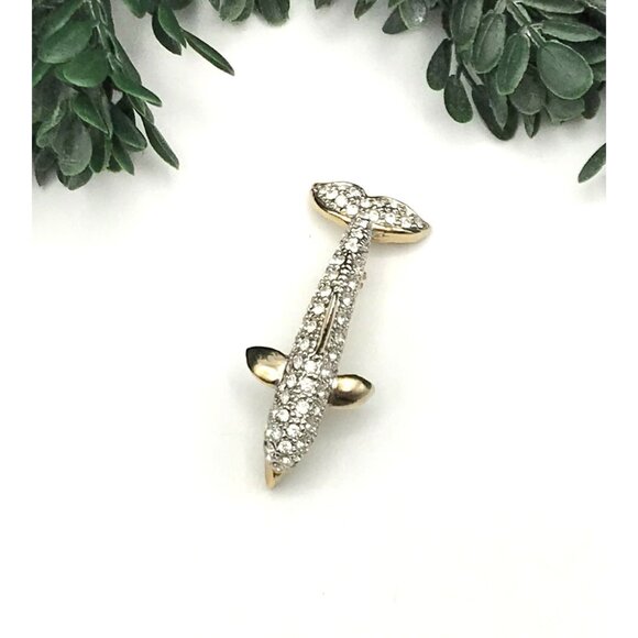 Dolphin Crystal Rhinestone Brooch Pin Jewelry Elegant Accessory - Picture 12 of 15